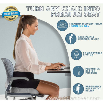 Gel Enhanced Seat Cushion - Non-Slip Orthopedic Gel